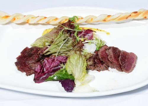 茴香头芥末腌生澳洲鸵鸟肉(鸸鹋肉)